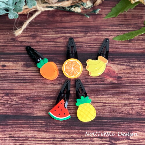 楽天市場】ヘアピン フルーツヘアピン フルーツ 髪留め 子供 キッズ