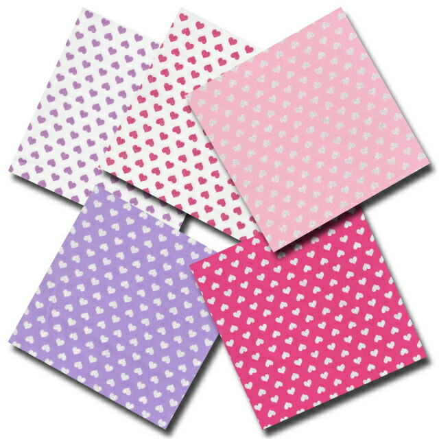 1m単位切り売り オックス 5色あります ハート プリント ラメ 国内最安値 プリント