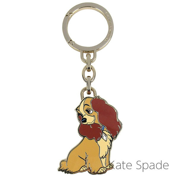 ケイトスペード kate spade キーホルダー レディース キーリング バッグチャーム ディズニー わんわん物語 レディ Disney コラボ商品 【送料無料（ネコポス メール便）】 ブランド ケイトスペード正規品販売店 直営アウトレット店より直輸入