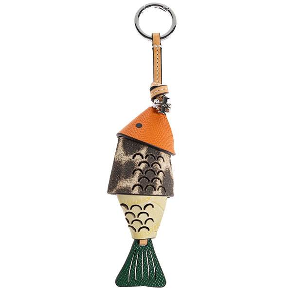 トリーバーチ Tory Burch キーホルダー レディース バッグチャーム キーリング レザー 魚 フィッシュ 【送料無料】 ブランド トリーバーチ正規品販売店 直営アウトレット店より直輸入