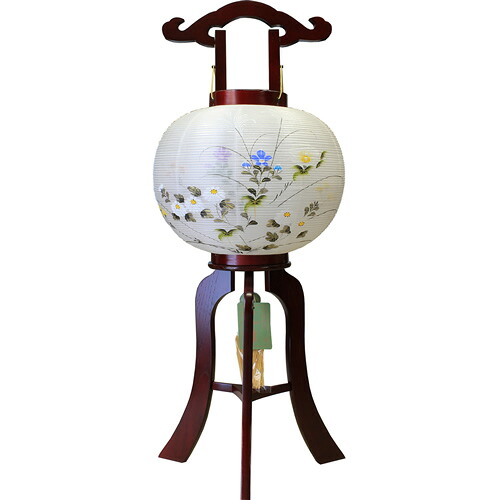 盆提灯 盆ちょうちん 行灯 美吉野 ワイン塗 絹二重 10号 高70cm 火袋直径30cm 八女提灯 玉雲堂|仏壇 神棚の松山神佛具店