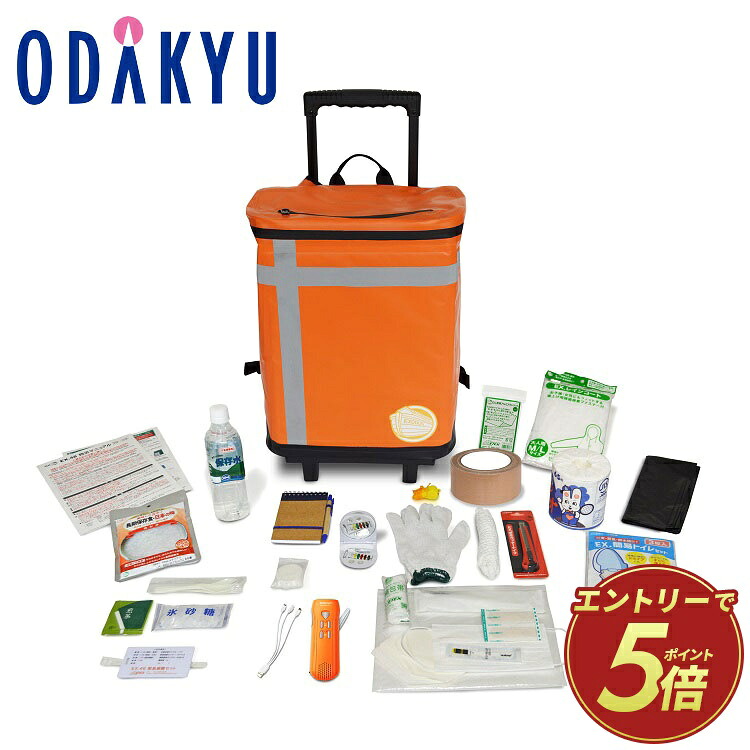 防災 防災セット 送料無料 防災バッグ TANAKA 防災士ブラザーズモデル 1人用オレンジ ｜注文後、1ヵ月～2ヵ月前後でのお届け予定(直)｜小田急百貨店店