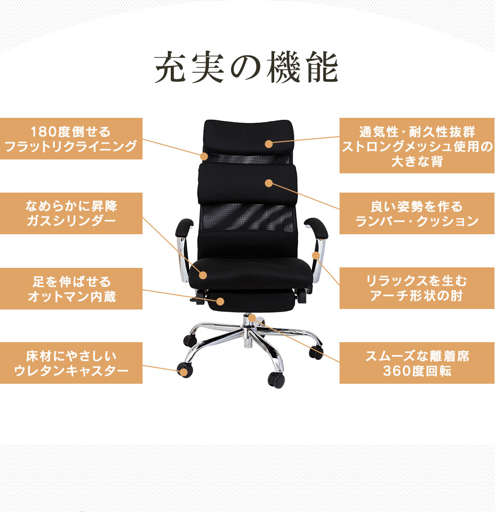 楽天市場 オフィスチェア リクライニング メッシュ ハイバック おしゃれ リクライニングチェア フットレスト デスクチェア パソコンチェア ワークチェア オフィス チェアー 会議用椅子 腰当て 通気性 昇降 回転 肘付き Pcチェア いす 椅子 事務椅子 腰楽 Ofc 09