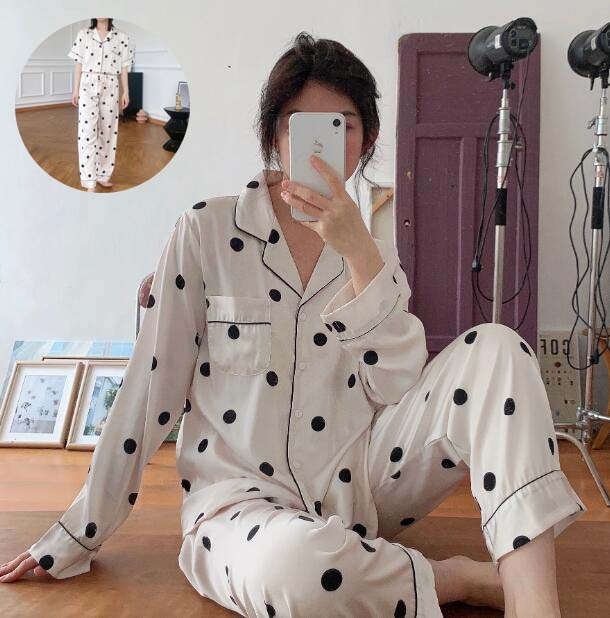 名入れ無料 送料無料 韓国風 可愛い ナイトウェア 快適パジャマ サテンパジャマ レディース 長袖 短袖 パジャマ 前開き 上下セット 模造シルク お姫様風 女性 2点パジャマ ルームウェア ランジェリー 部屋着 寝巻き 婦人 寝間着 S M L