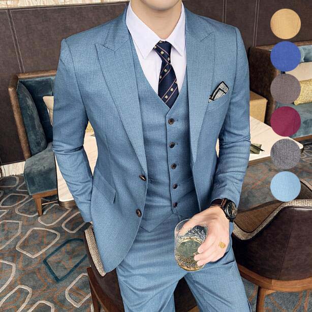 21年春の 送料無料 メンズスーツ スリーピース スーツ メンズ スリムスーツ ビジネススーツ フォーマル 3点セット ジャケット ベスト パンツ 3ピーススーツ スーツセット 大きいサイズ パーティー 結婚式スーツ 披露宴 二次会 紳士服 卒業式 カジュアルスーツ イギリス風