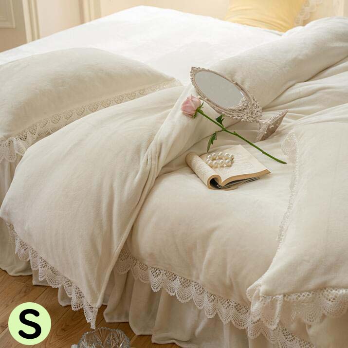 送料無料 掛け布団カバーセット シングル 布団カバー 姫系 フランネル 暖かい ふわふわ 3点セット 寝具カバー 柔らかい きれいめ フリル付き 花柄 布団カバーセット 高級感 ベッドスカート 枕カバー 新生活 韓国風 厚手 可愛い ベッド用品防寒対策 Kzameeza Com
