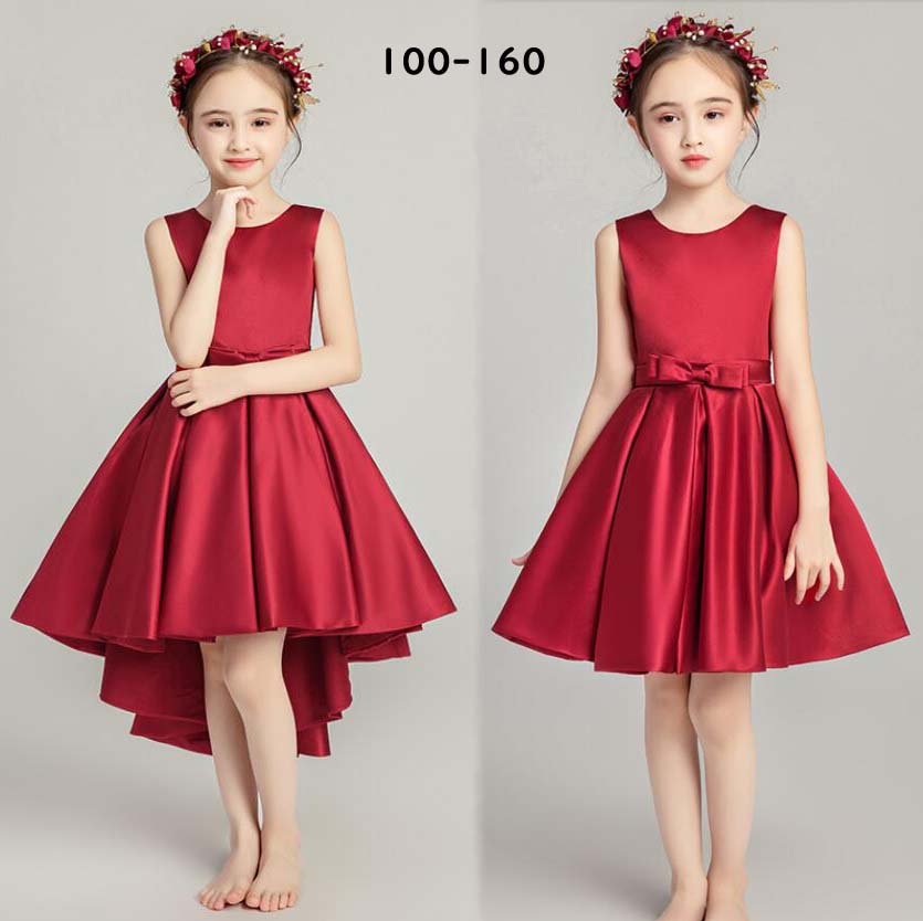 送料無料 女の子ドレス 子供用 フォーマルドレス ベビードレス パーティドレス レッド 子供ドレス ロングドレス 膝丈 フラワーガール 結婚式ドレス ワンピース プリンセスドレス 赤ちゃん ドレス 子供服 可愛い 発表会 七五三 誕生日 キッズドレス ステージ衣装