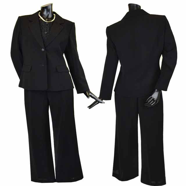 【楽天市場】レディス フォーマル パンツ スーツ 1ランク上の極上ブラック 3点SETフォーマルスーツ：one clothing