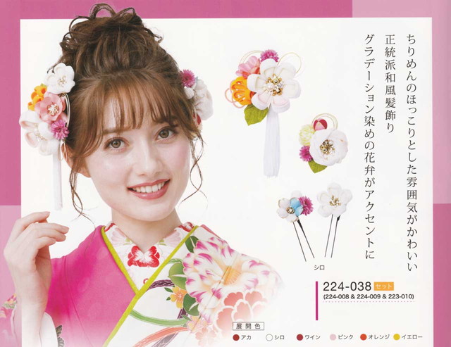 ヘアアクセサリー 結婚式 成人式などの和装 振袖姿にぴったりの髪飾り ブランド に使える 卒業式 成人式 履物 振袖 Fashion コーム 振袖 全6種類 No 224 038 きもの 髪飾り 卒業式 大岡 店