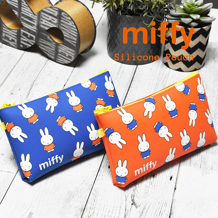 楽天市場 ミッフィーちゃん シリコンポーチ Nuu Miffy 筆箱 ペンケース ペンポーチ Cosme Pouch コスメポーチ Ladies Mens Unisex 男女兼用 旅行 プール ナイトプール 化粧 インスタ映え かわいい デカロゴ Logo うさぎ レッド ブルー オパビニア