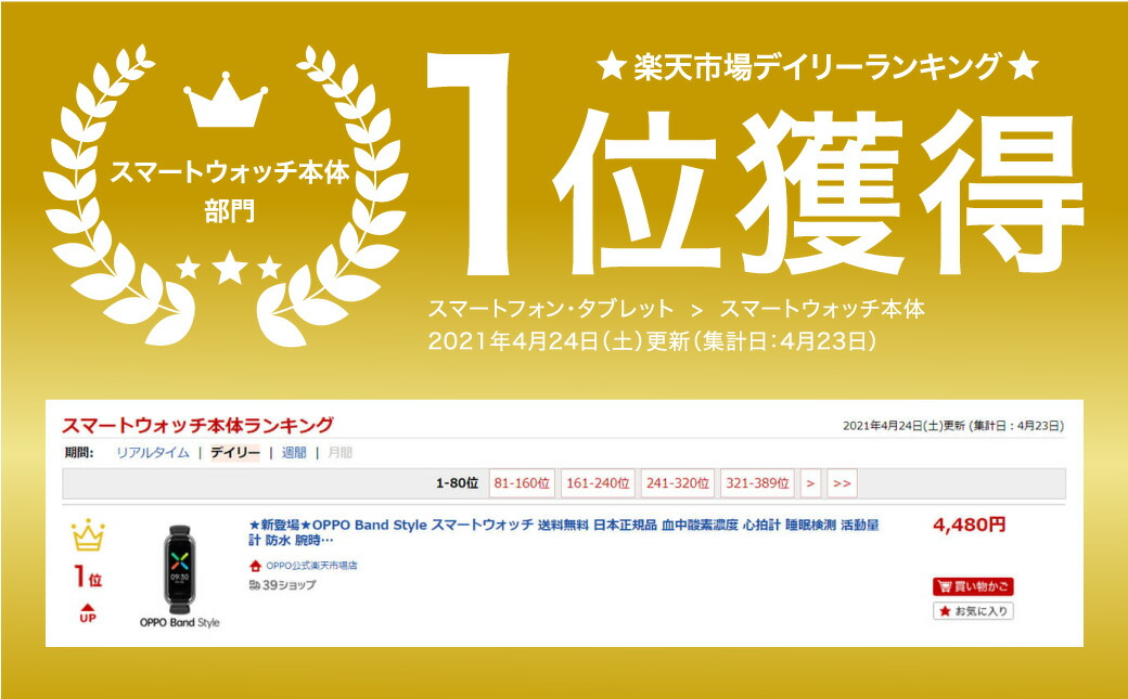 楽天市場 楽天1位 送料無料 Oppo Band Style スマートウォッチ 送料無料 血中酸素 心拍計 睡眠検測 活動量計 防水 腕時計 アラーム スマートブレスレット 着信 Line 通知 Iphone Android スポーツモード カロリー消費 Smart Watch Smart Band アンドロイド 多機能