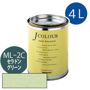 ターナー色彩 Jカラー 4L [セラドン　グリーン][Mutedシリーズ] Jcolour 水性塗料 DIY リフォーム インテリアペイント 塗料 ペンキ