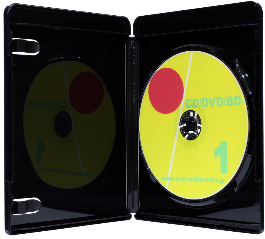 楽天市場】14.5mm厚2枚収納フリップタイプblu-rayケースクリアブルー 3