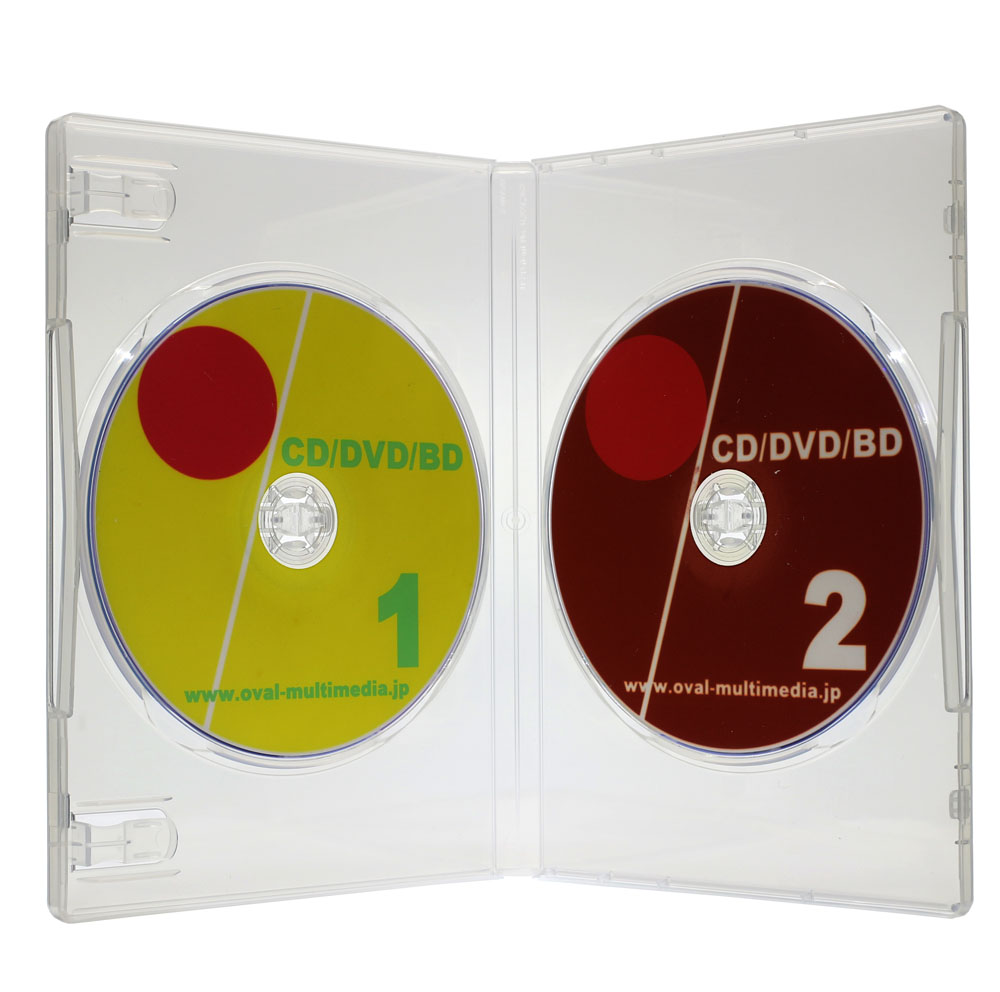 楽天市場】Mロック2枚収納DVDケースフリップブラック1個 15mm厚に2枚