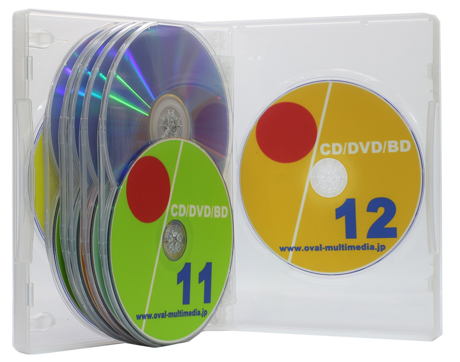 楽天市場】DVDケース 12枚収納 トールケース クリア1個 27mm厚に12枚