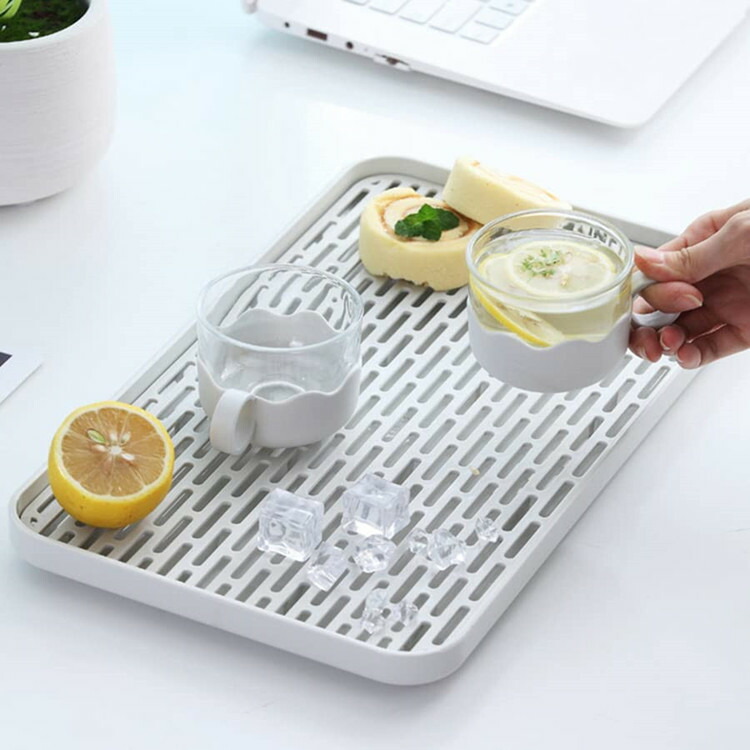 【楽天市場】水切りトレー 水切りマット 水切りプレート 水切りラック 排水トレイ 食器皿の水切り台 排水トレイ キッチン 流れ所 コップ 茶器