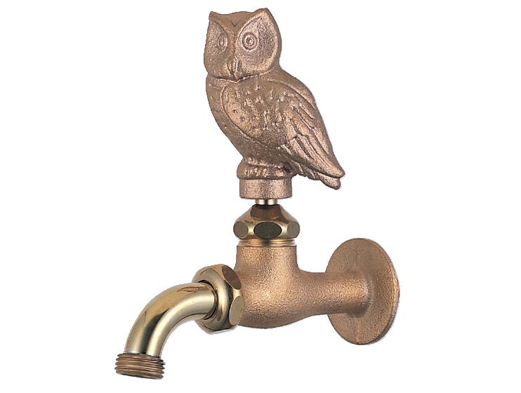 楽天市場】【ガーデニング水栓】胴長横水栓（フクロウ）｜ガーデニング