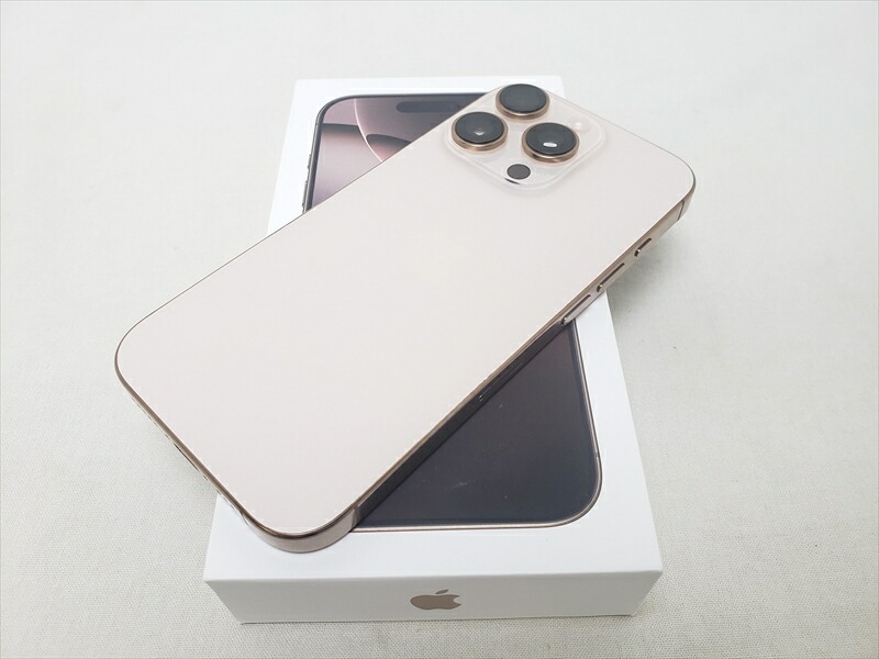 (中古) iPhone16 Pro 128GB 乾荒原チタニウム /MYMX3J/A 【国内版 SIMFREE】、SIM無償性