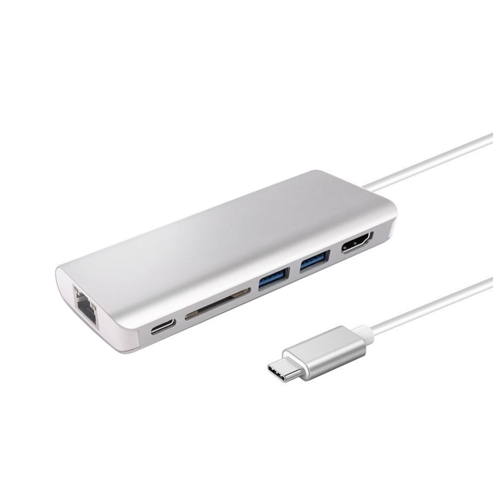 楽天市場 送料無料 Usb Type C ハブ Hdmi 4k対応 Type C カードリーダー 6in1 Usbハブ Type C Hub 高速 Usb 3 0ポート Usb C 充電ポート Sdカードリーダー Hdmi 有線lan アルミニウム合金仕上げ コンパクト 多機能 薄型 Macbook Chromebook Pixel対応 Pcatec