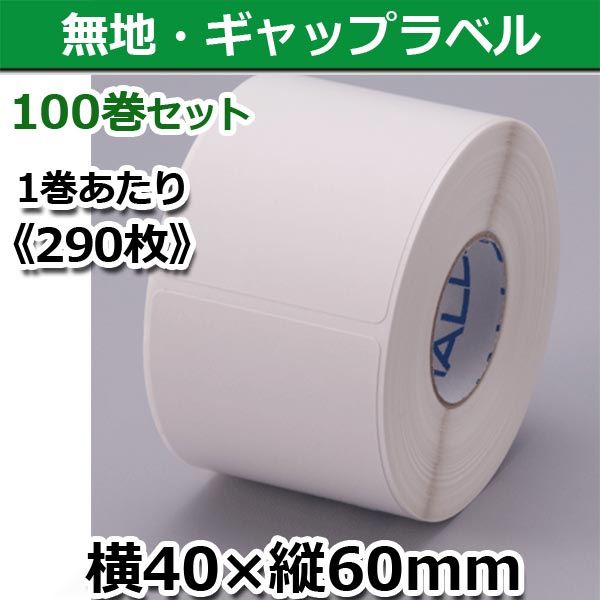【新盛（HALLO）】TokiPri用ハローラベル 40T60SG 無地 横40×縦60mm（290枚）100巻セット♪