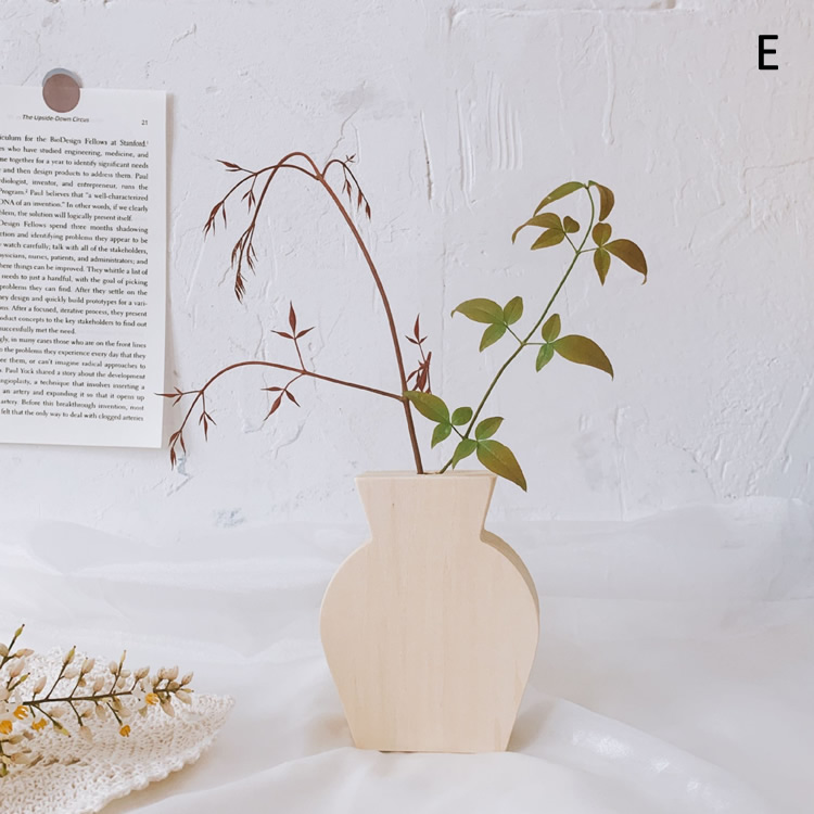フラワーベース 花瓶 ウッド 木製 北欧 韓国インテリア ナチュラル 木 かわいい おしゃれ ジャパンディ インテリア小物・置物 