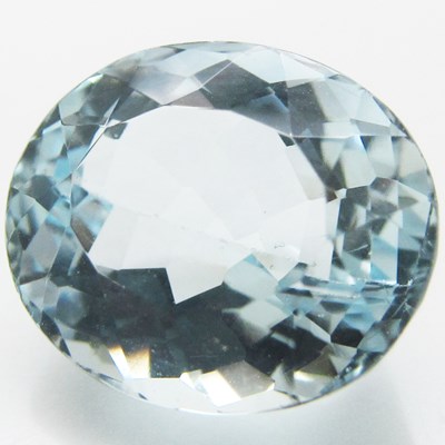 天然アクアマリン 天然石 アクアマリン ベリル アクア 宝石 ルース 誕生石 3月 【 3.489 CT 10.7×9.0×6.2mm 加熱 オーバル ファセットカット ファセット ダイヤモンドカット 】