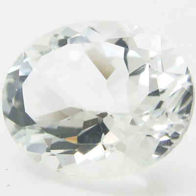 天然トパーズ ホワイトトパーズ 天然石 トパーズ 宝石 ルース カラット 誕生石 11月【 4.360 CT 11.0&times;9.1&times;6.2mm オーバル ダイヤモンドカット ファセットカット】｜フィリップカレッジリング