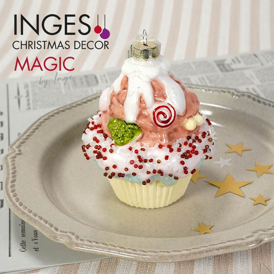 楽天市場 オーナメント ドイツinge Glas Magic E カップケーキ ガラス製オーナメント 10cm Cupcake With Crumbles Glass 10 Cm Figural Glass Ornaments Christmas Goods By Inge クリスマスオーナメント スイーツ プレゼントにぴったり ドイツ直輸入 ヨーロッパ