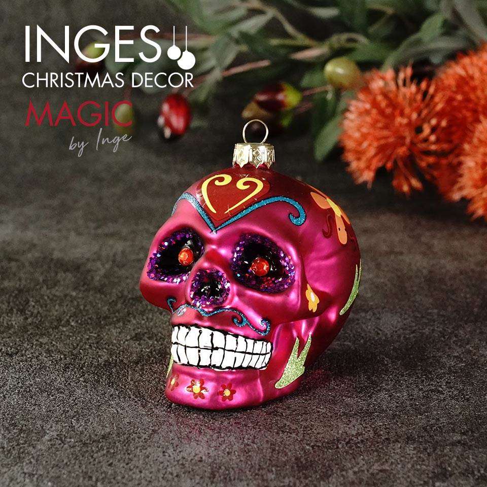 楽天市場 Inge Glas C 桃 スカル ドクロ 髑髏 骸骨 ガイコツ ガラスオーナメント ピンク 9cm Skull C Multicolor Glass 9cm Christmas Goods By Inge クリスマスオーナメント ドイツ直輸入 ヨーロッパ ピカキュウhome