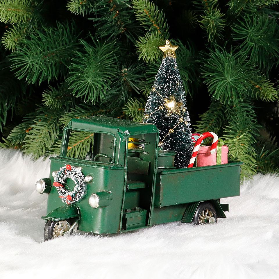 楽天市場 Inge Glas 三輪自動車 O グリーン クリスマス オールド三輪自動車 アンティーク加工 Withクリスマスツリー リース プレゼントボックス Christmas Rickshaw Green 16 5 Cm ヴィンテージカー 男性向けクリスマスプレゼントドイツ直輸入 ヨーロッパ