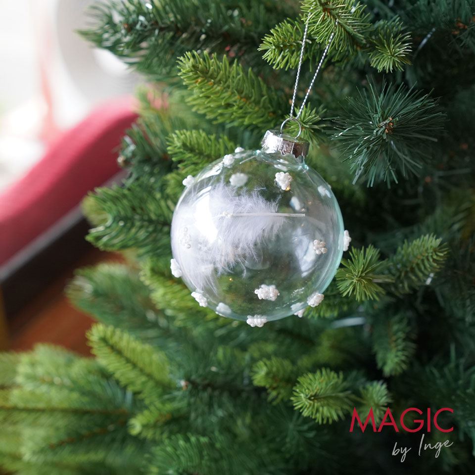 楽天市場 Inge Glas Magic インゲグラス マジック ビーズ フェザー ガラスボールオーナメント 8cm ピカキュウhome