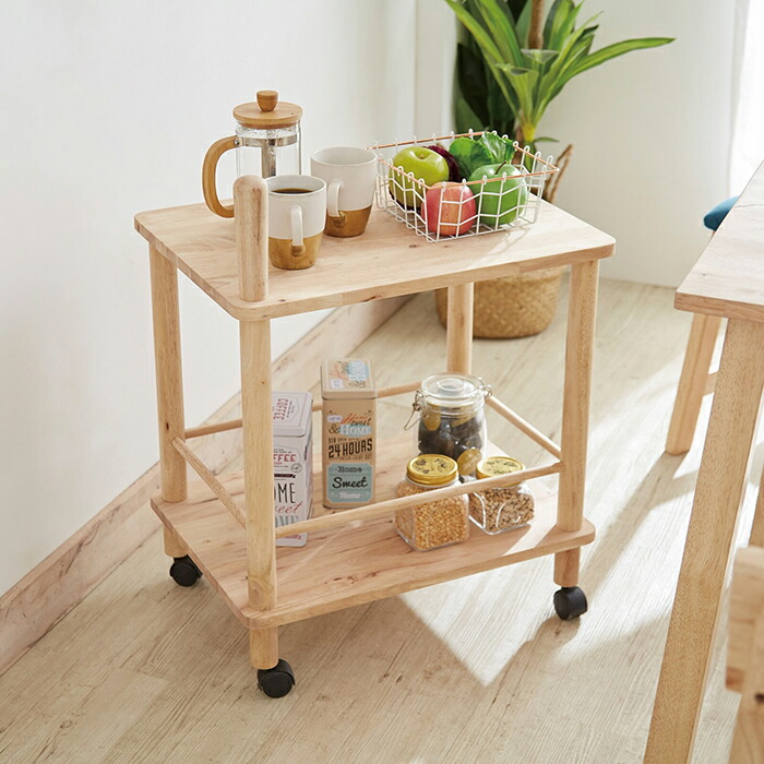 楽天市場】ワゴン オープンワゴン キャスター付き 0138 18686 NS 木製