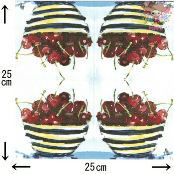 日本全国送料無料 Ppd 可愛い ペーパーナプキン デコパージュ 絵画風 さくらんぼ チェリー フルーツ ボーダー Les Cerises W25cm L25cm 1枚 バラ売り Qdtek Vn 日本全国送料無料 Ppd 可愛い ペーパーナプキン デコパージュ 絵画風 さくらんぼ チェリー フルーツ ボーダー Les Cerises W25cm L25cm 1枚 バラ売り Qdtek Vn