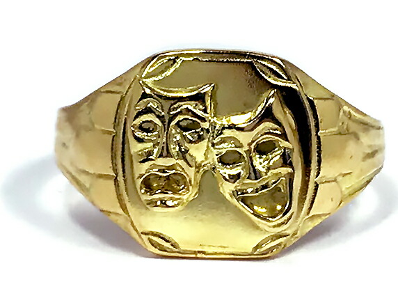 格安人気 楽天市場 12mm幅 18金無垢 ツーフェイスリング 18金ゴールド 泣き笑い 指輪 K18 Pocketポケット 珍しい Www Bluewaterhomecare Com