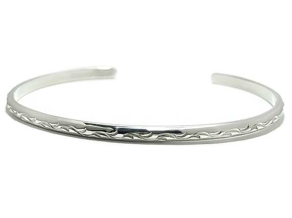 楽天市場】＜6mm幅、厚み2.3mm＞【 平打ち 叩き バングル 】シルバー