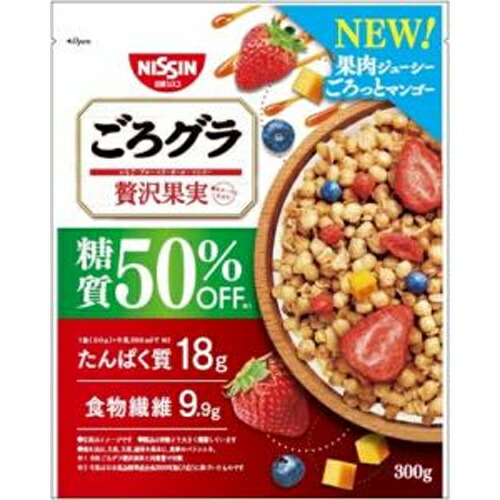 日清シスコ ごろグラ 糖質50%オフ 贅沢果実 300g×6袋