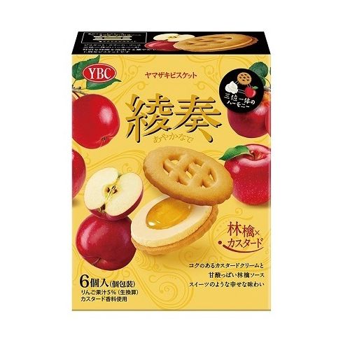 楽天市場】大阪京菓 ZRxヤマザキビスケット 6個 綾奏 林檎