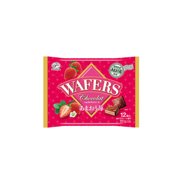 楽天市場】不二家 ショコラウェファース（あまおう苺）袋 12個（個包装