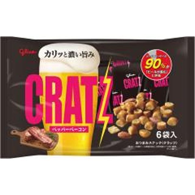 グリコ クラッツ ペッパーベーコン 6袋×10袋