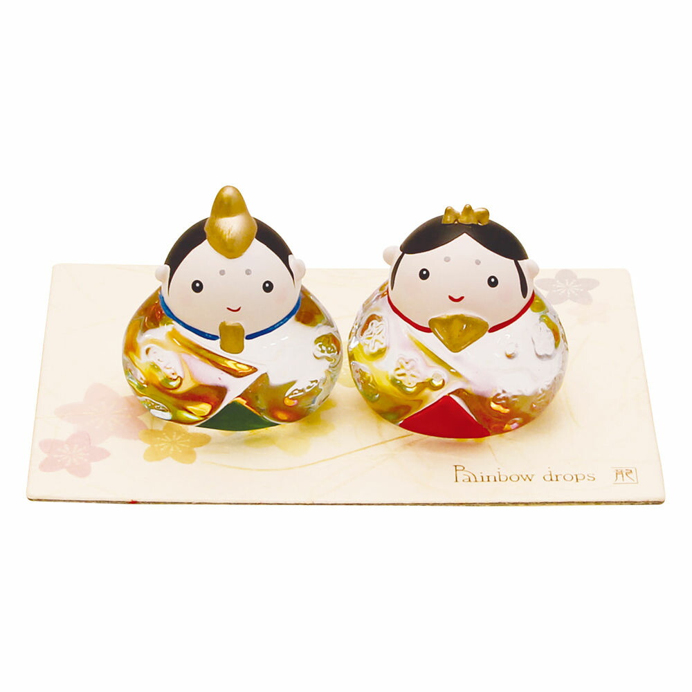 楽天市場】クリスタル 虹の雫 おひなさま ガラス お雛様 ひな人形