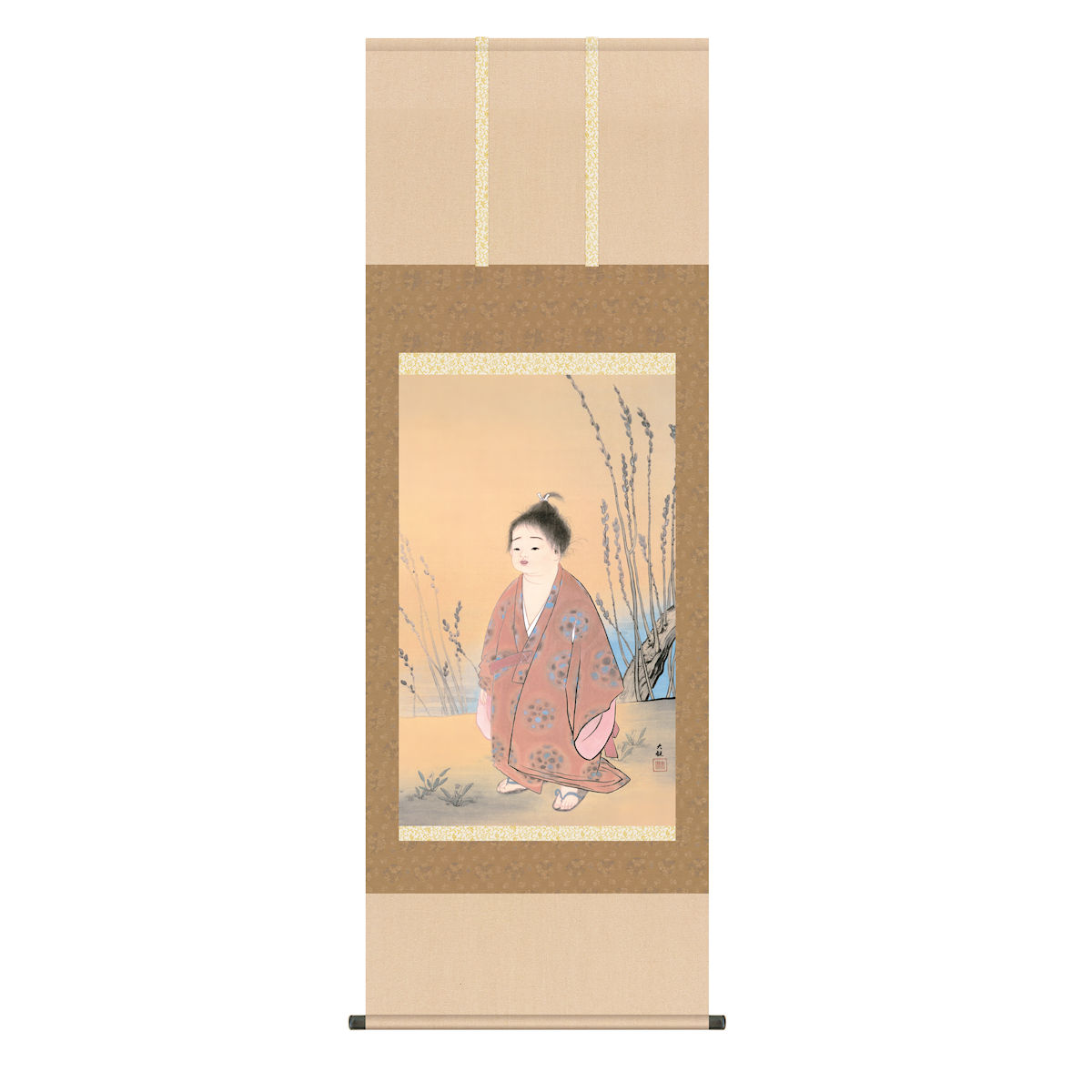 複製/横山大観/無我図/印刷工芸/布袋屋掛軸HG-169 楽天市場】掛軸 モダン掛け 横山大観 「無我」 高精細工芸画＋手