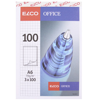Elco エルコ Office 4mm方眼メモパッド 公式ショップ A6 ミシン目入 70g M2 ステーショナリー ノート 3冊セット 17 レポート用紙 100シート 文具 オフィス事務用品