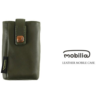 アウトドアブランド スマホケース カードケース メンズ レディース mobilia(モビリア)　LEATHER MOBILE CASE キャンプ 服装 女子 春 夏 春夏【返品交換不可】 定価：8250円
