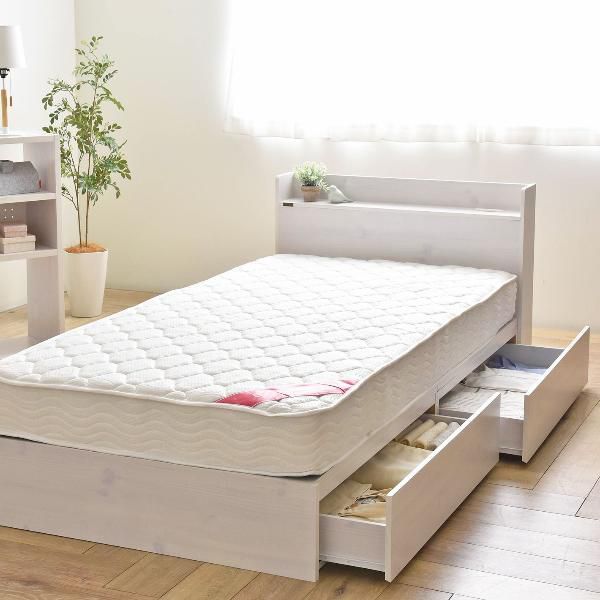 【楽天市場】シングルベッド マットレス 収納付き 格安 収納付きベッド シングル フレーム マットレス付き 安い ベッド 収納 大容量 サイズ