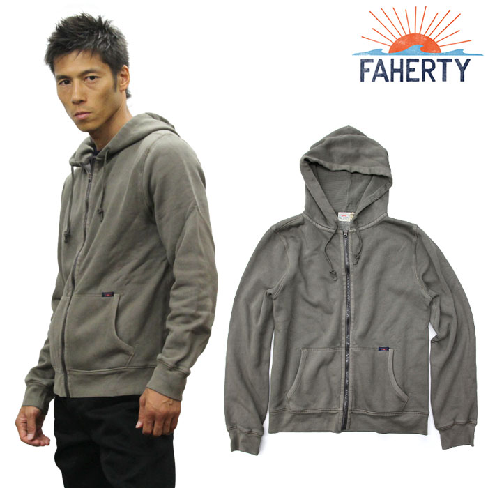 FAHERTY BRAND ファリティブランド フルZIPパーカー ヴィンテージチャコール km1303｜ビックスマーケット 10,930円