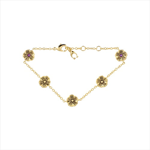 コーチ ブレスレット COACH Tea Rose Station Linear Bracelet CBB46 GLD Gold