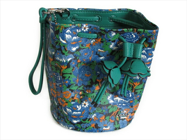【スペシャル】コーチ バッグ ローズ メドゥ COACH Rose Meadow Print Wristlet F57600 SVBLM SV/Blue multi [並行輸入品]