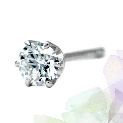 楽天市場】【片耳用】プラチナ一粒ダイヤモンドピアス【0.4ct】 D