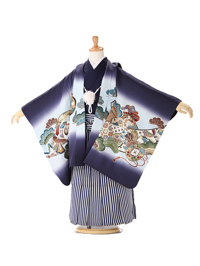 新品！豪華　着物男の子　七五三着物　　正絹 KYOETSU 【豪華安心12点フルセット】 七五三 着物 男の子 5歳 袴