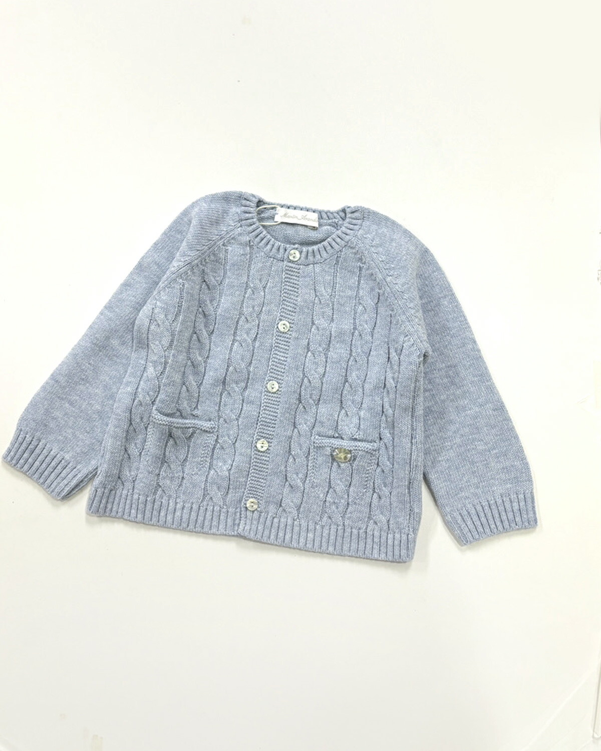 カーディガン 子供 キッズ ベビー服 子供服 長袖 羽織り インポート おしゃれ 子供服 縄編みポケット付きカーディガン martin aranda マルティンアランダ
